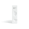 a white rectangular object with a positive result